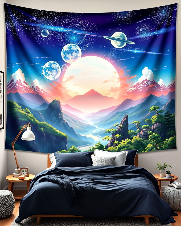 tapestries anime room