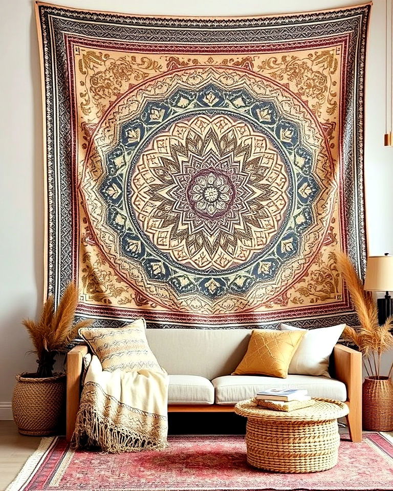 tapestries wall art with intricate design