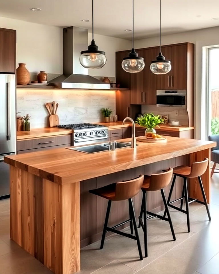 teak wood countertop