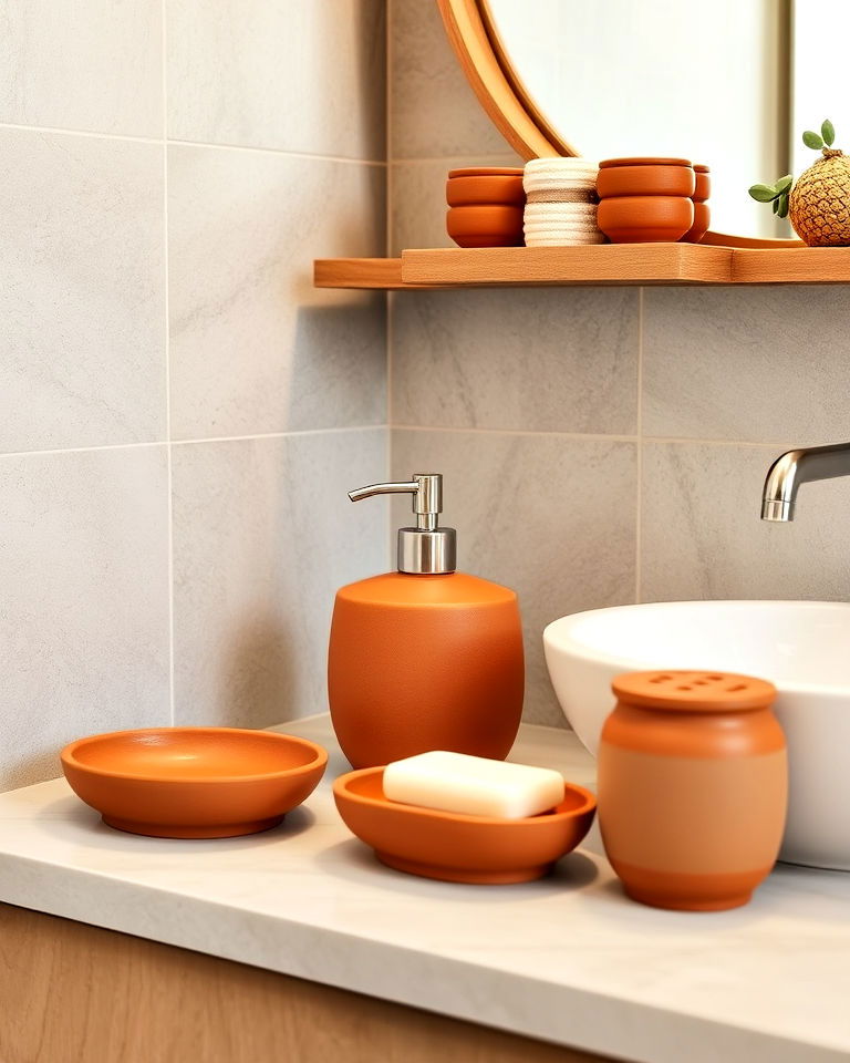 terracotta bathroom accessories