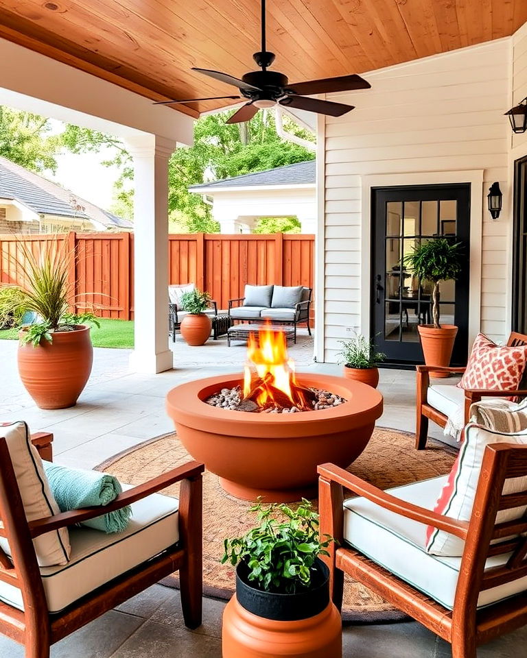 terracotta outdoor fire pits