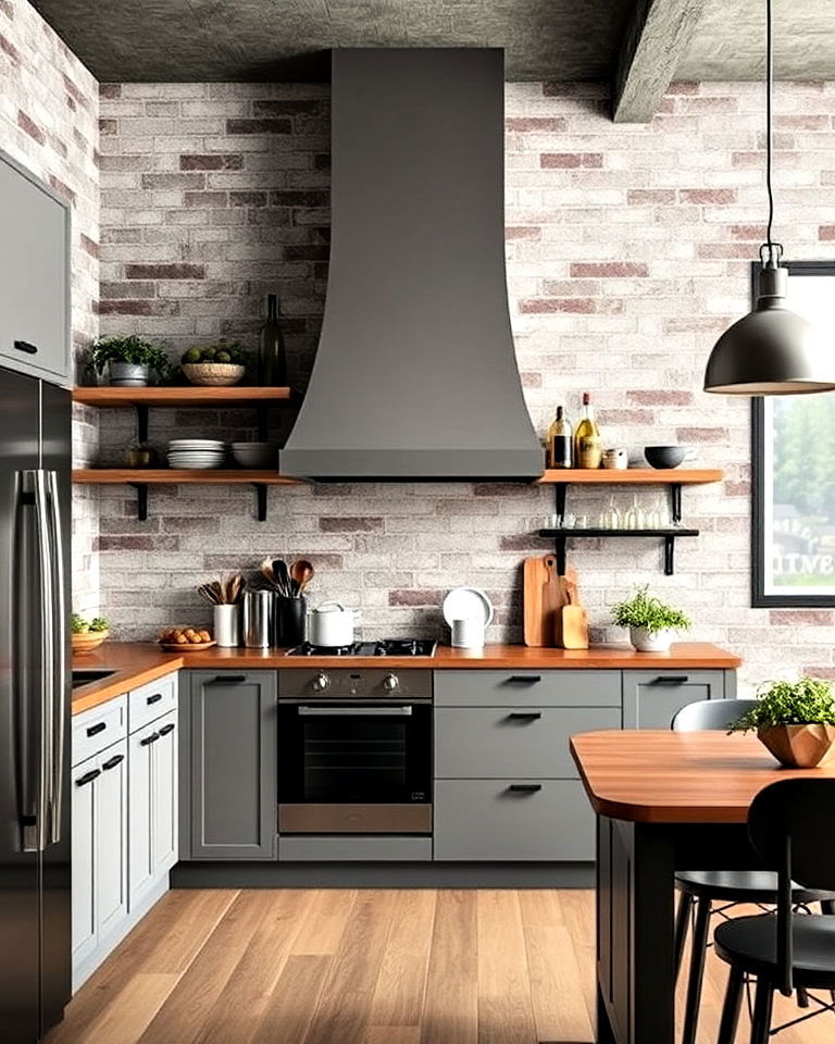 textured kitchen wallpaper