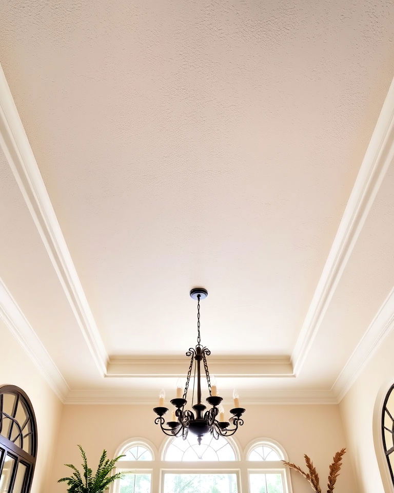 textured plaster tray ceiling