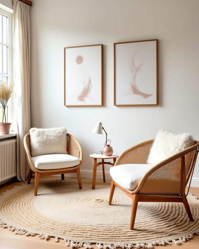 textured rug to add warmth