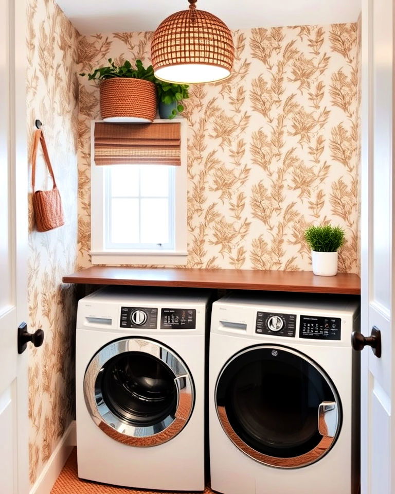 textured wallpaper for boho flair