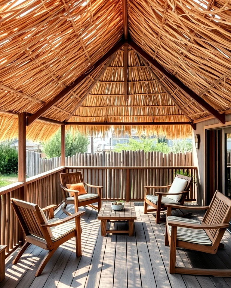 thatched roof for a rustic feel