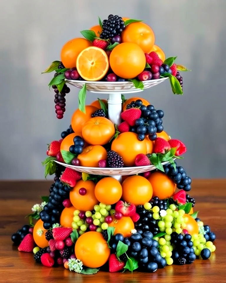 tiered fruit display