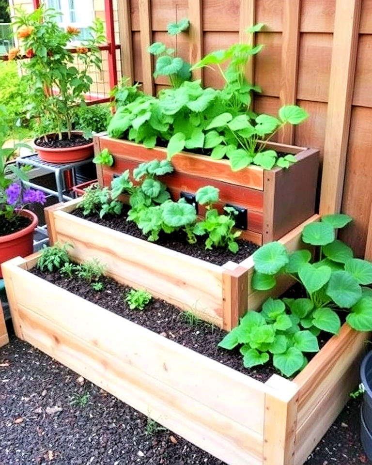 tiered garden beds for small space