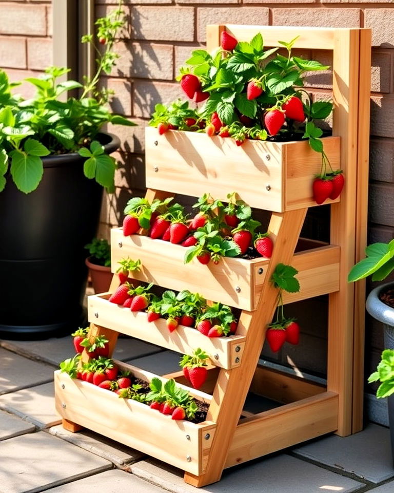 tiered planter box for strawberry