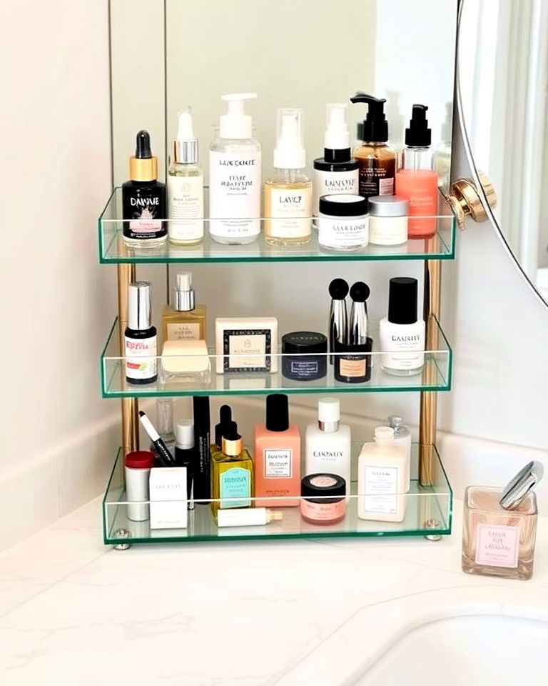 tiered trays for vanity
