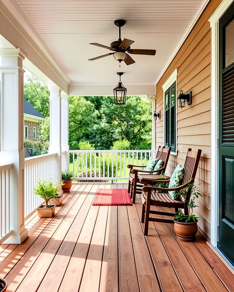 timeless charm wood planks porch flooring