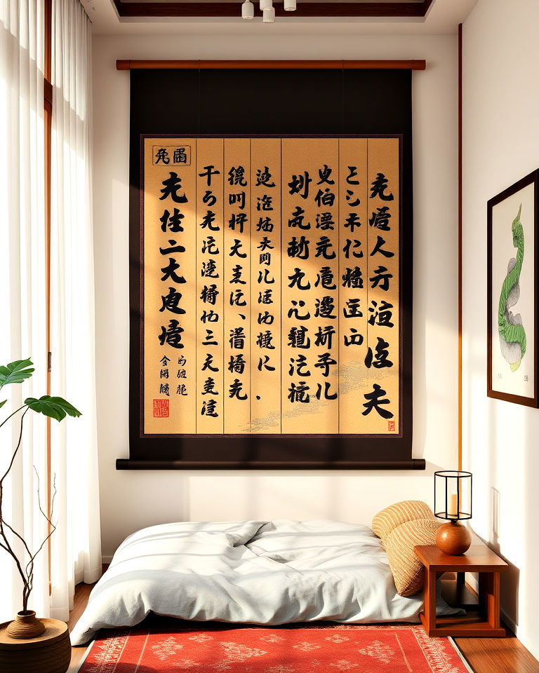 traditional japanese scrolls anime room