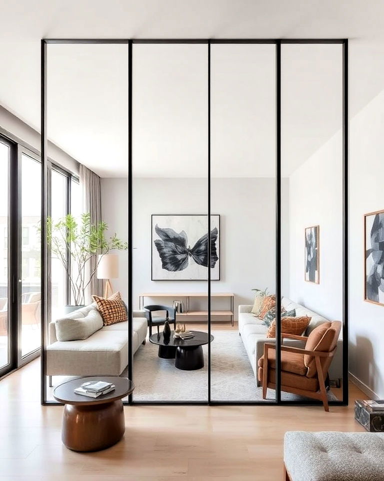 transparent room divider