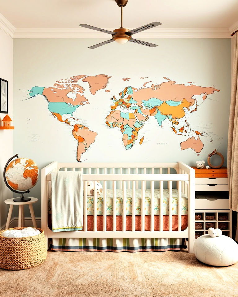 travel inspired baby room