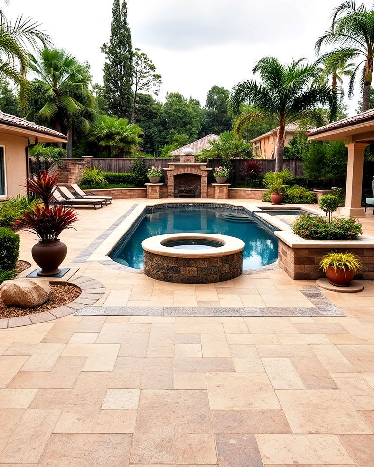 travertine pavers for a timeless look