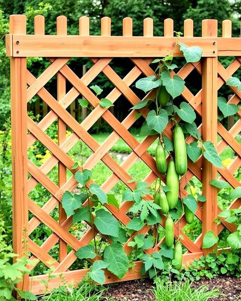 trellis fence for vegetable garden