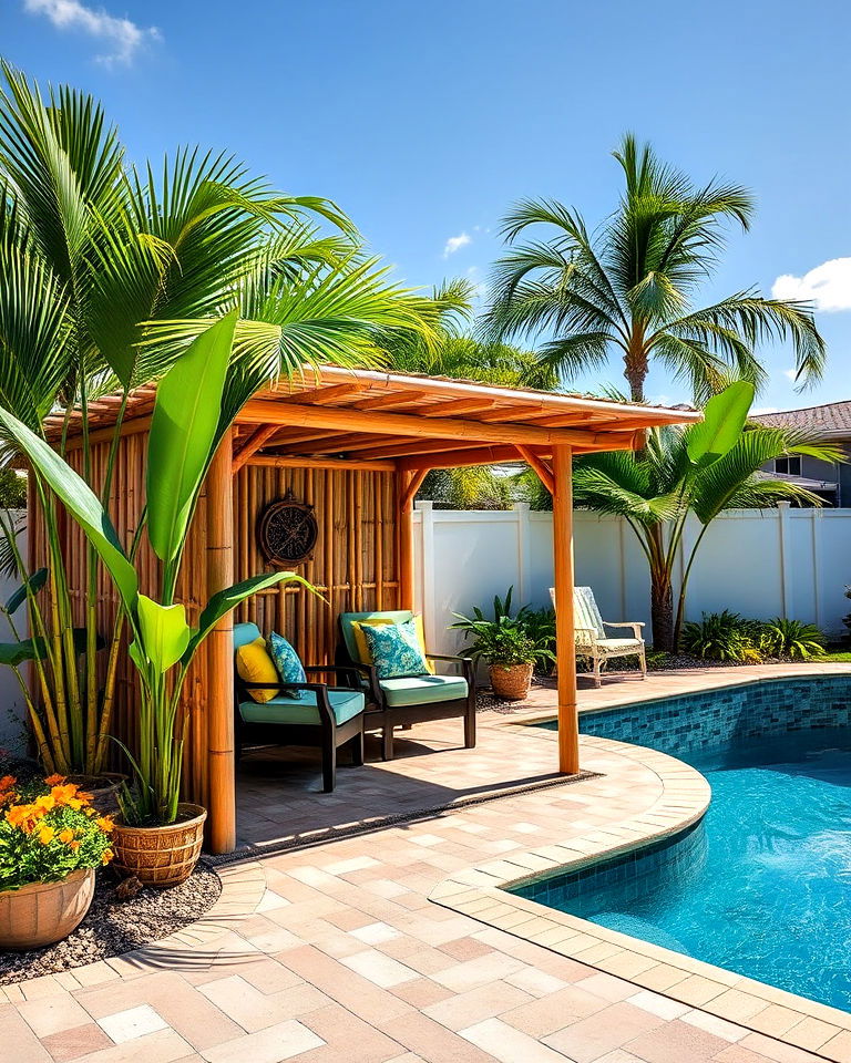 tropical bamboo shed