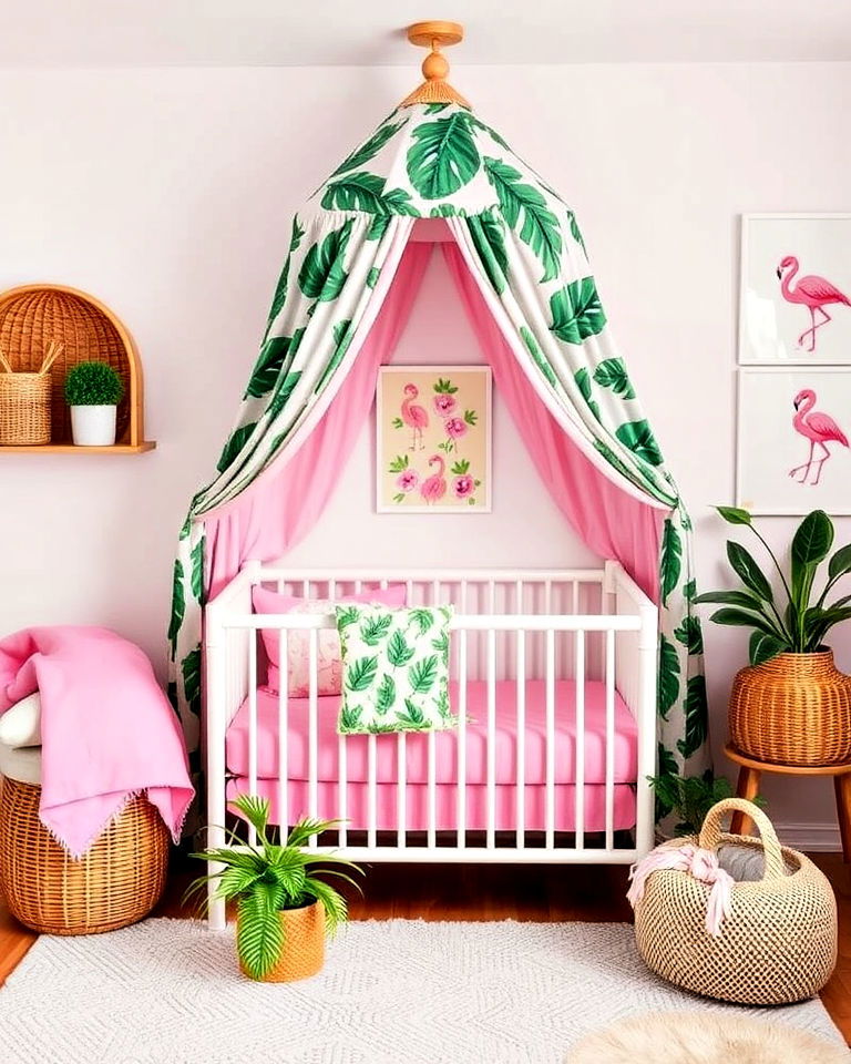 tropical canopy and natural elements for nursery