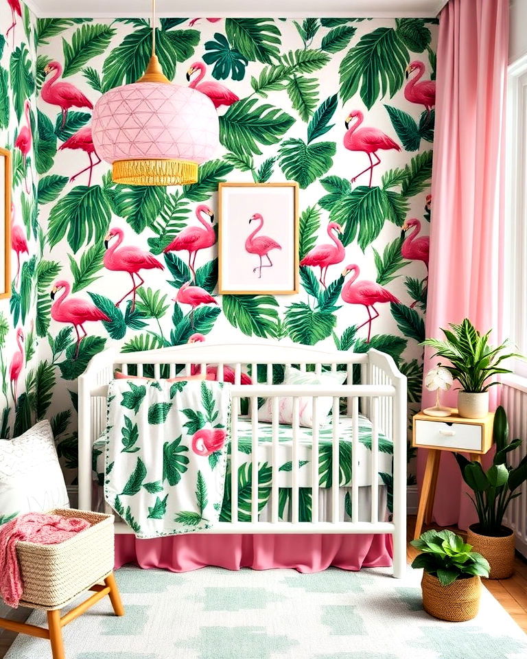 tropical themed decor nursery