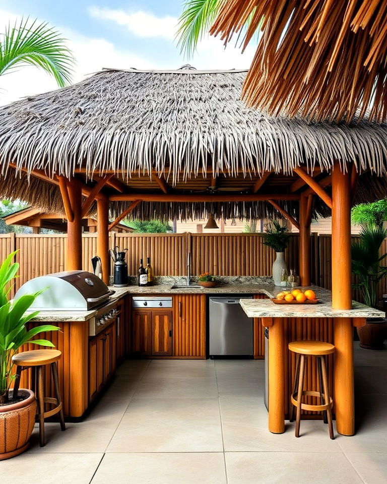 tropical tiki bar kitchen
