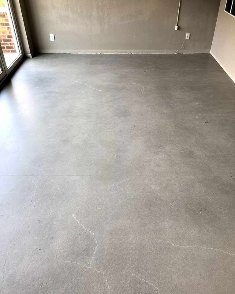 trowel finished concrete floor for rustic homes