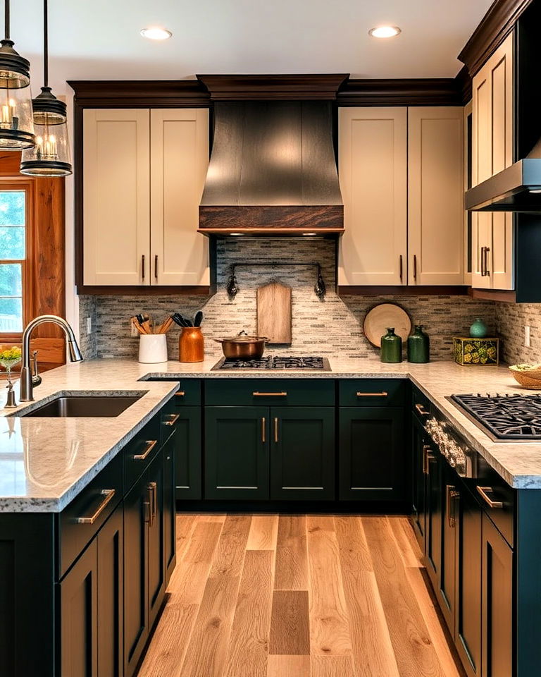 two tone cabinetry