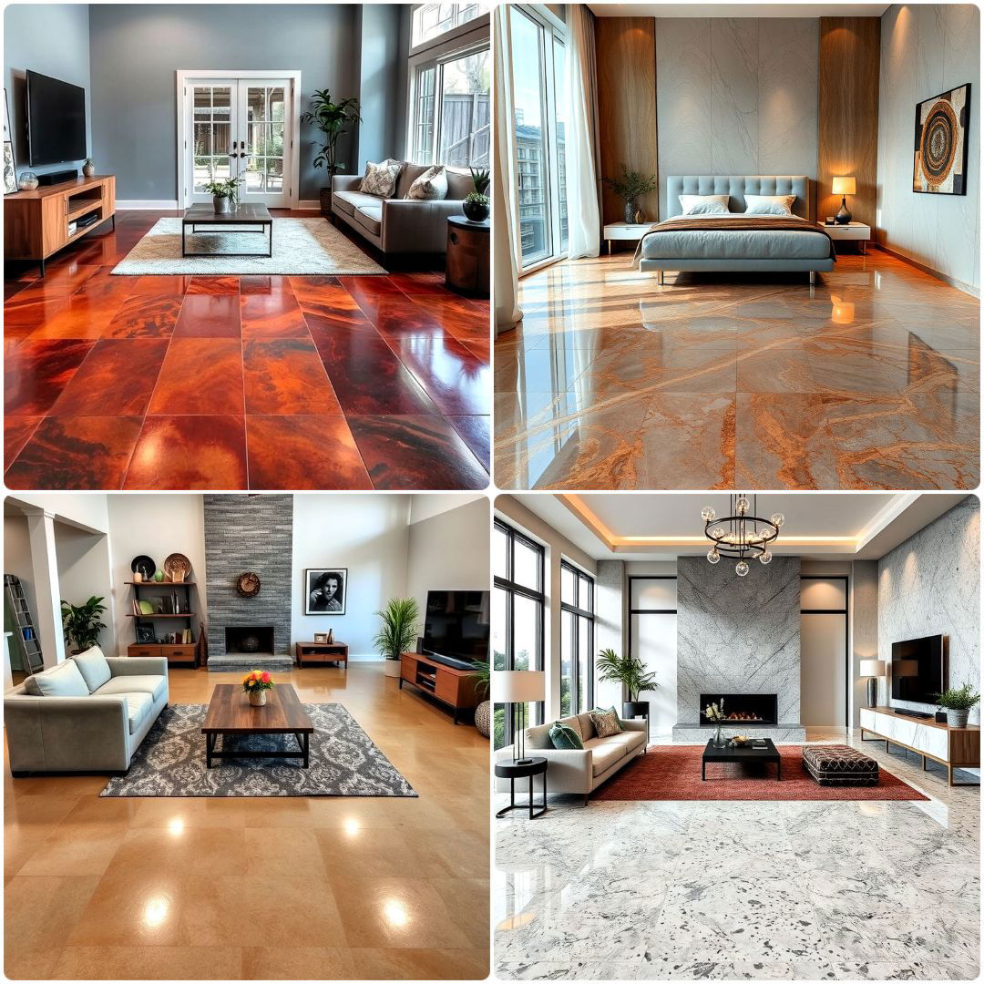 types of concrete floor finishes