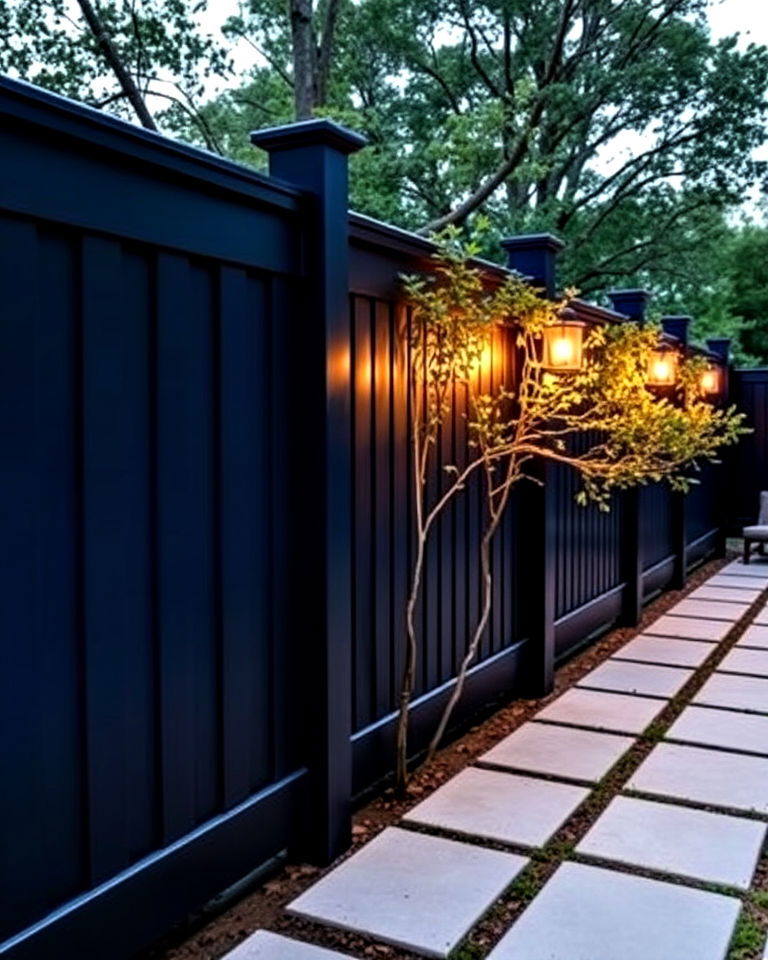 unique deep navy fence
