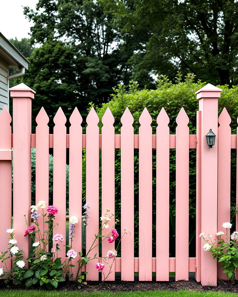unique dusty rose fence