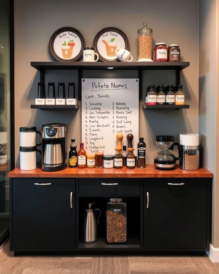 unique personalized coffee station