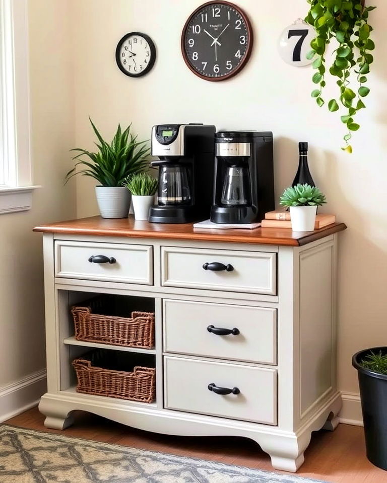 unique repurposed furniture station