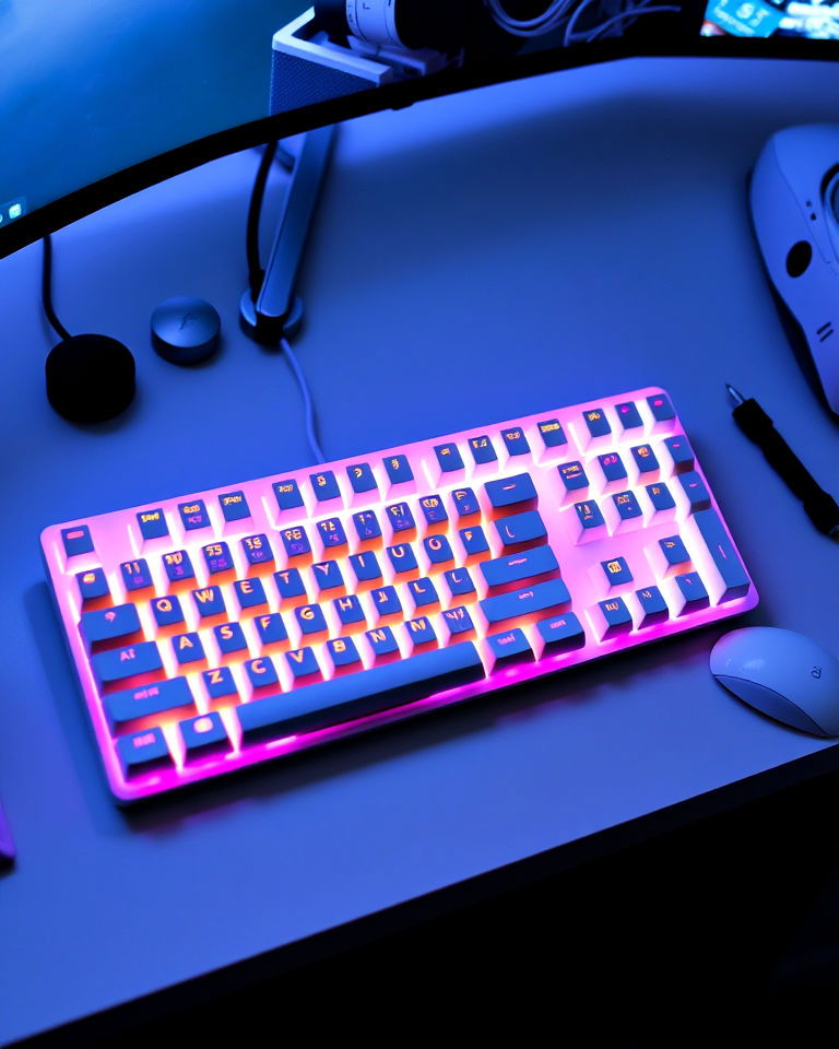 unique white mechanical keyboard