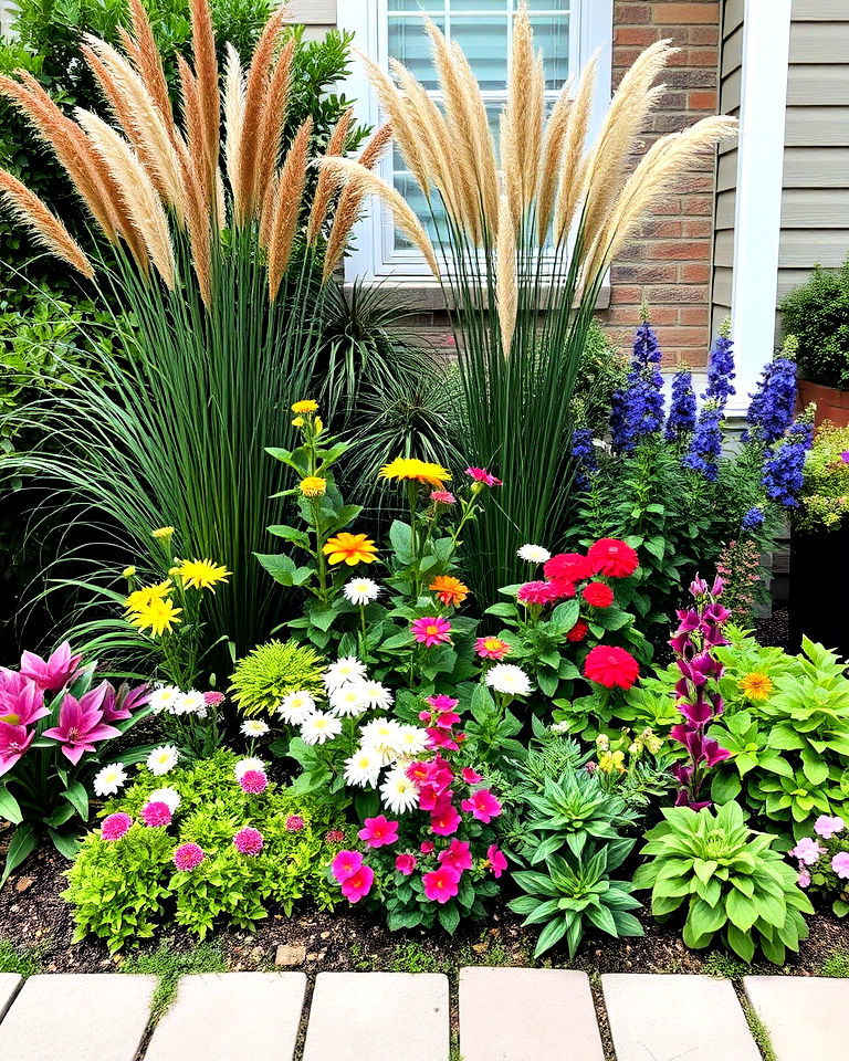 use a mixture of plant heights