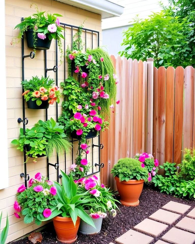 use a vertical garden in a small front yard