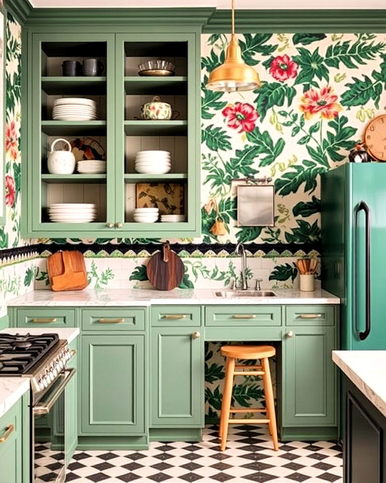 use bold wallpaper as an accent