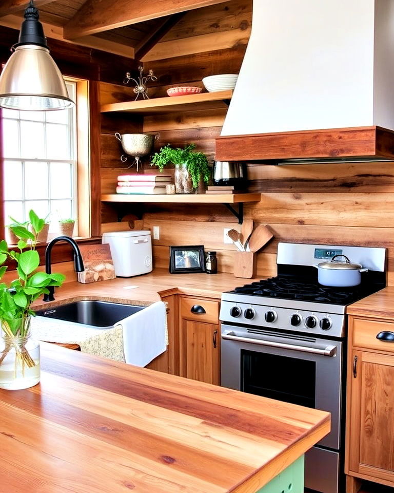 use reclaimed wood for warmth