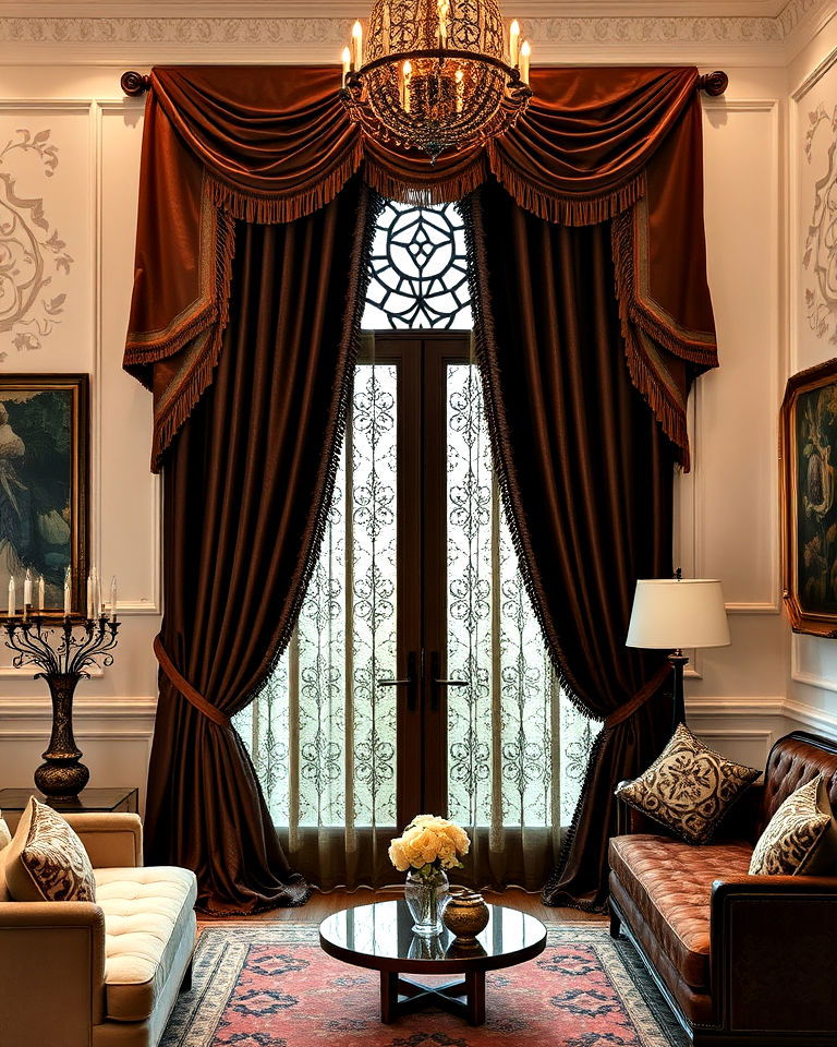 use tasseled curtains