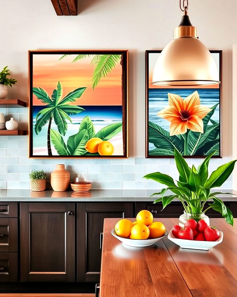 use tropical wall art