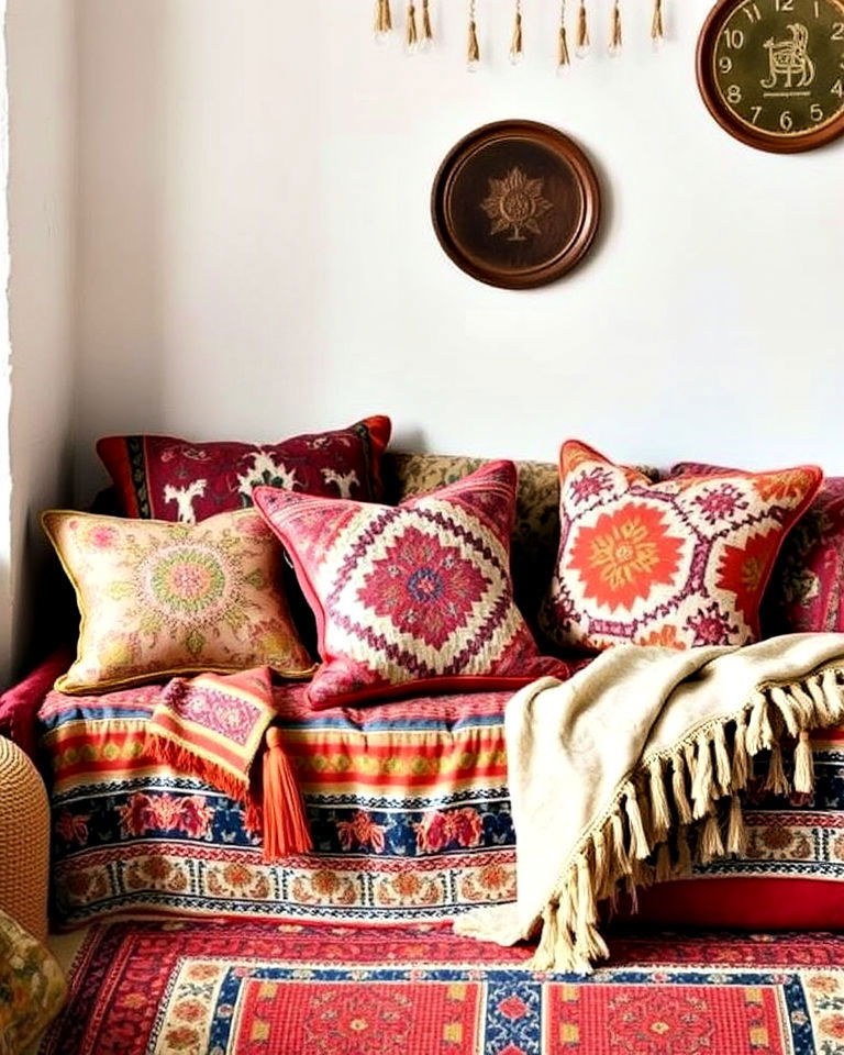 use turkish cushions and throws