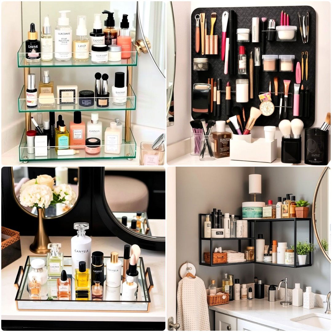 20 Vanity Organization Ideas for Makeup and Accessories