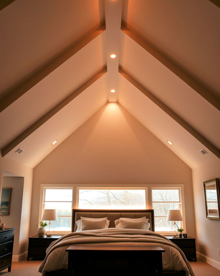 vaulted ceiling with hidden cove lighting design