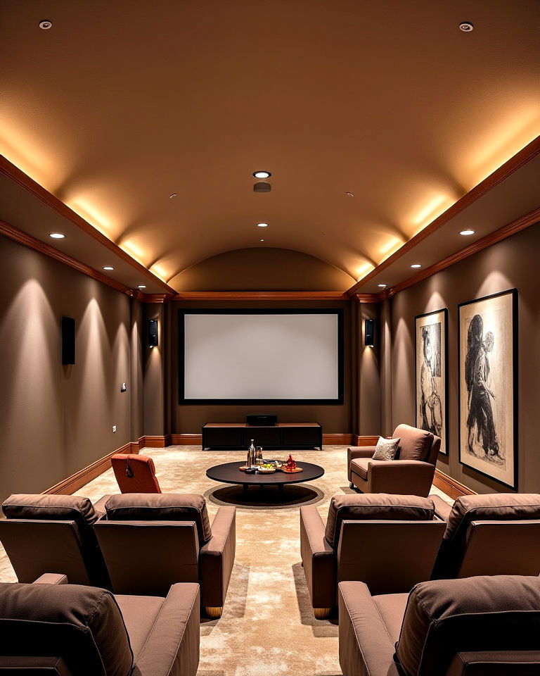 vaulted ceiling with hidden speakers