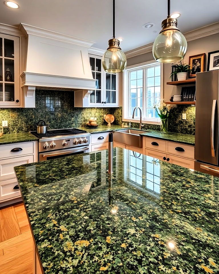 verde butterfly granite countertop