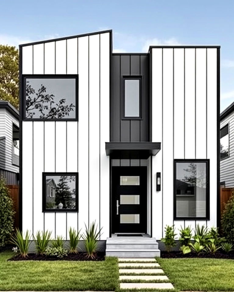 vertical black and white panels