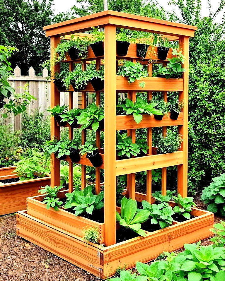 vertical garden bed for compact gardening