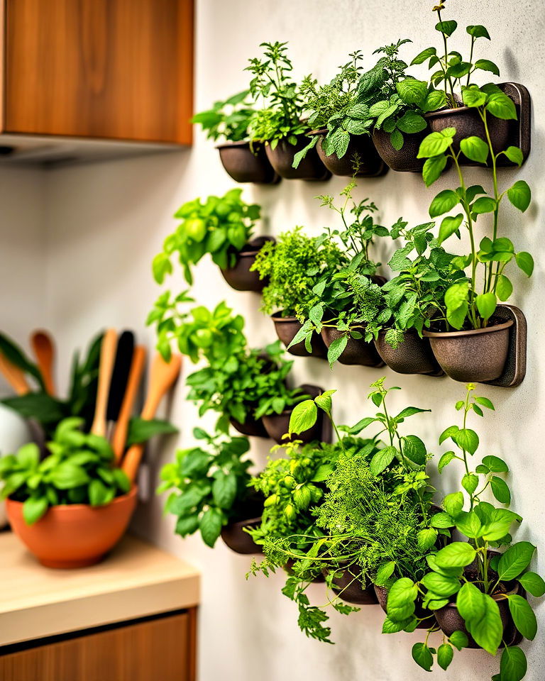 vertical herb garden for kitchen