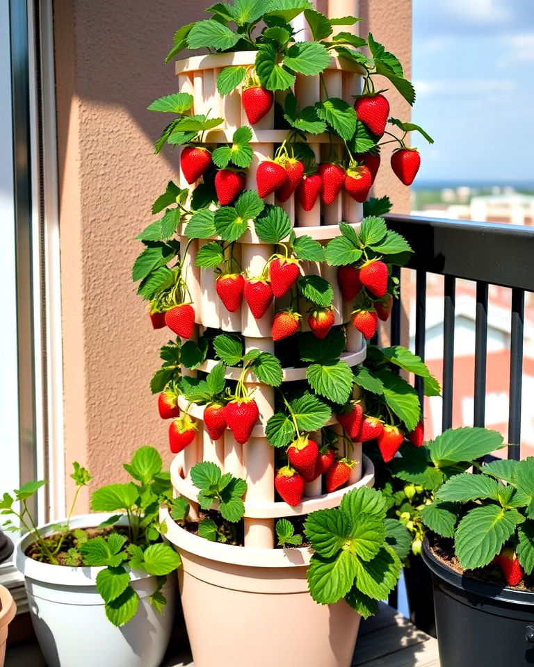 vertical strawberry tower