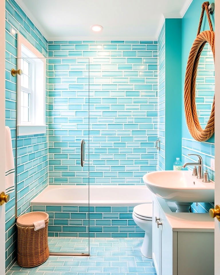 vibrant coastal bathroom