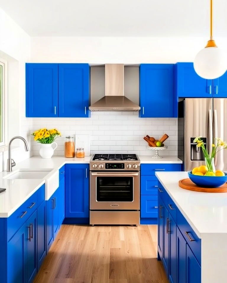vibrant minimalist kitchen design