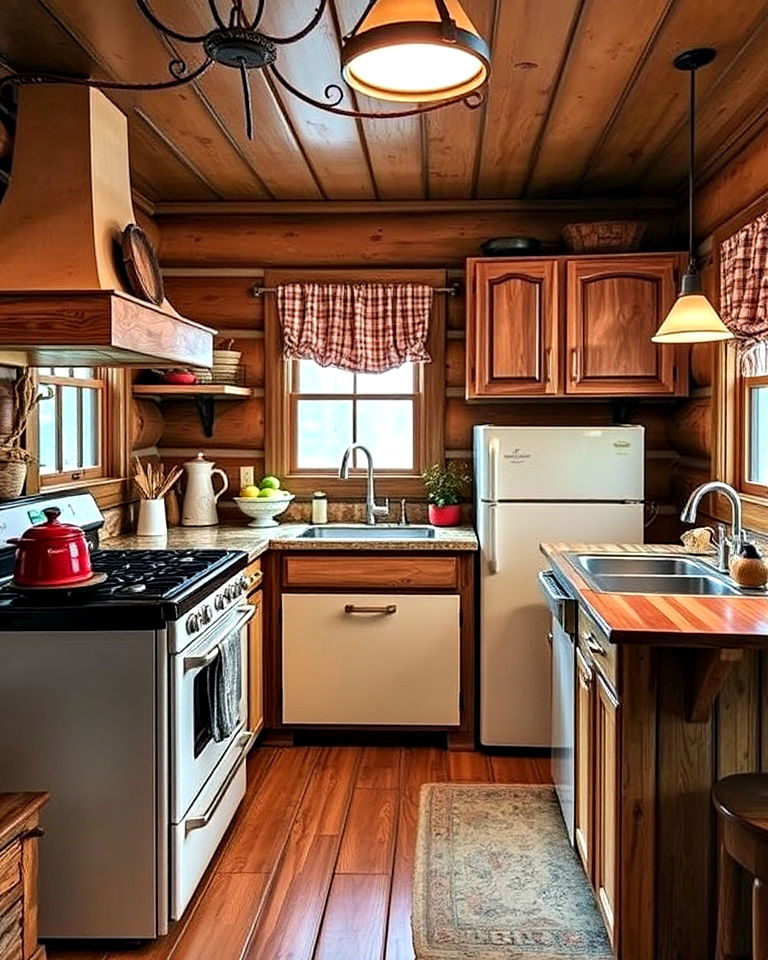 vintage kitchen appliances for a log cabin kitchen